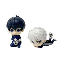 Figura De Anime Azul De 9cm Versão Q Nagi Seishirou Kawaii Isagi Yoichi Modelo De Ação Em PVC