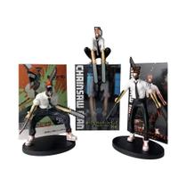 Figura De Anime Chainsaw Man Denji De 18CM Em PVC Com Capacete Movível Modelo Power Makima Brinquedo