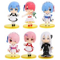 Figura de anime começando a vida em outro mundo Ram Rem 10cm Figura de anime começando a vida em outro mundo Ram Rem 10cm