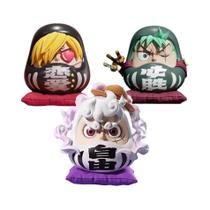 Figura De Anime De Uma Peça De 9cm Luffy Roronoa Zoro Sanji Cos Super Dharma Estátua Modelo De