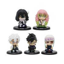 Figura De Anime Demon Slayer Kimetsu No Yaiba, Versão Q, Tanjiro, Inosuke, Zenitsu, Modelo PVD,