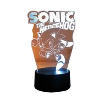 Figura De Anime Do Sonic, O Ouriço, Com Luz Noturna LED 3D, Luminária De Mesa Fofa Para Quarto,