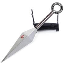 Figura de anime Larmuroki Kunai de metal em tamanho real com suporte de 8,7 polegadas Figura de anime Larmuroki Kunai de metal em tamanho real com suporte de 8,7 polegadas