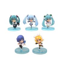 Figura de anime, modelo colecionável, modelo Hatsune Miku, 5 unidades/lote