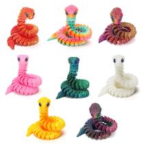 Figura de brinquedo com serpente flexível impressa em 3D de 12 polegadas