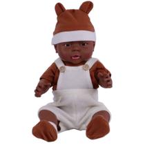 Figura de brinquedo de simulação de boneca de 41 cm de silicone multicolorida