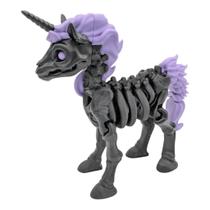 Figura de Brinquedo Genérica de Unicórnio Articulado em Preto e Lavanda Figura de Brinquedo Genérica de Unicórnio Articulado em Preto e Lavanda
