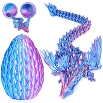 Figura de brinquedo Olee Odee impressa em 3D Dragon Egg Blue M Figura de brinquedo Olee Odee impressa em 3D Dragon Egg Blue M