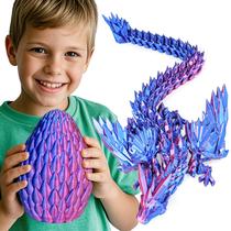 Figura de brinquedo Olee Odee impressa em 3D Purple Dragon Egg L