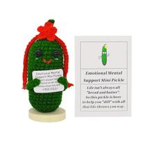 Figura de brinquedo qyqkfly Emotional Crochet Pickle 10 cm
