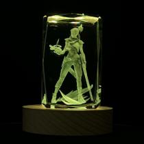 Figura de Cristal 3D SUPIA Agent Jett com Base LED RGBW Figura de Cristal 3D SUPIA Agent Jett com Base LED RGBW