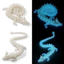 Figura de dragão TXB3DOK 61 cm impressa em 3D, verde luminoso Figura de dragão TXB3DOK 61 cm impressa em 3D, verde luminoso
