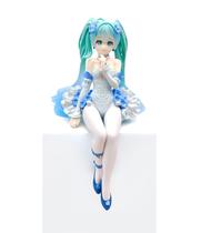 Figura de menina de anime BGVEI Miku Blue Flower, brinquedo de PVC de 14 cm