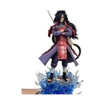 Figura de Naruto Uchiha Madara 42cm - Base Luminosa - Estátua Colecionável
