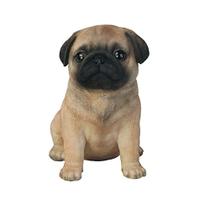 Figura de Peluche de Cachorro Pug Sentado Hi-Line Gift Ltd de 16,5 cm