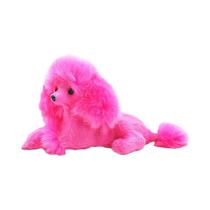 Figura De Pelúcia De Poodle Rosa Simulação Brinquedo De Cachorro Decoração De Casa Sala De Estar