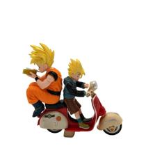 Figura de PVC de 12 cm Dragons Ball Z Goku e Goten em scooter