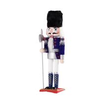 Figura De Soldado Quebra-Nozes De Natal Em Madeira De 30cm, Brinquedo Artesanal Para Decoração De