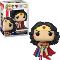 Figura de Vinil Pop Funko Wonder Woman 433 Clássica Com Capa