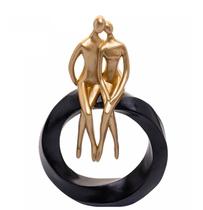 Figura Decorativa de Resina CASAL SENTADO - Wolff Figura Decorativa de Resina CASAL SENTADO - Wolff
