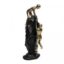 Figura Decorativa de Resina Parceria 9x9x28cm Wolff