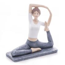 Figura Decorativa Estatua Yoga de Resina 14cm x 5,5cm Wolff