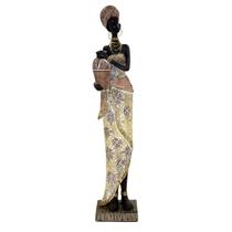 Figura Decorativa Estatueta Africana 39 X 7 X 8 Cm - 83-955 Figura Decorativa Estatueta Africana 39 X 7 X 8 Cm - 83-955
