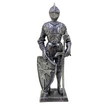 Figura Decorativa Estatueta Cavalheiro Com Escudo 32 X 12 X 8 Cm