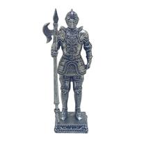Figura Decorativa Estatueta Cavalheiro Com Lança 20 X 8 X 6 Cm