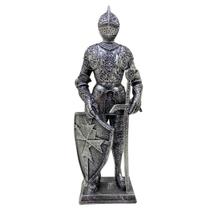 Figura Decorativa Estatueta Cavalheiro Escudo 32 X 12 X 8 Cm