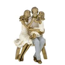 Figura Decorativa Estatueta Família 19 X 12 X 12 Cm