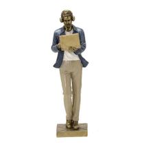 Figura Decorativa Estatueta Homem Empresário 25 X 8 X 7 Cm Figura Decorativa Estatueta Homem Empresário 25 X 8 X 7 Cm