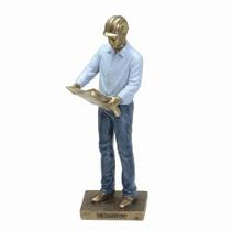Figura Decorativa Estatueta Homem Engenheiro 26 X 8 X 6 Cm Figura Decorativa Estatueta Homem Engenheiro 26 X 8 X 6 Cm