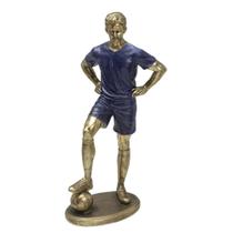 Figura Decorativa Estatueta Homem Jogador Futebol 25 X 14 X - Mabruk