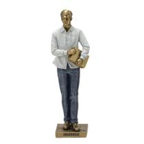 Figura Decorativa Estatueta Homem Professor 26 X 8 X 6 Cm