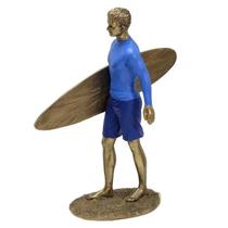 Figura Decorativa Estatueta Homem Surfista 26 X 21 X 10 Cm