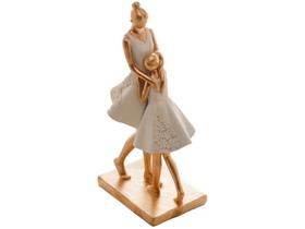 Figura Decorativa Mãe E Filha 20 X 10 X 7 Cm