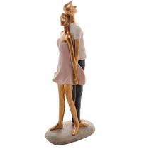 Figura Decorativa Resina Casal 11 X 7 X 30CM Royal Decor