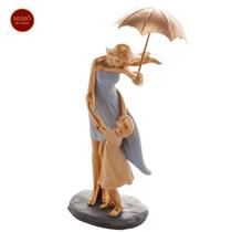 FIGURA DECORATIVA RESINA FAMÍLIA 11x9x31cm