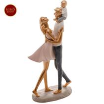 FIGURA DECORATIVA RESINA FAMÍLIA 15x7x31cm
