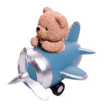 Figura Decorativa Ursinho Aventureiro Teddy Charm 16cm x 17c