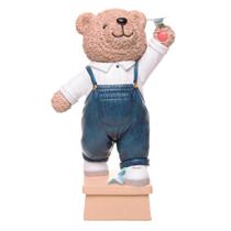 Figura Decorativa Ursinho com Avião Teddy Charm 13cm x 7,5cm Figura Decorativa Ursinho com Avião Teddy Charm 13cm x 7,5cm
