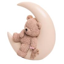 Figura Decorativa Ursinho na Lua Teddy Charm 17cm x 7,5cm x Figura Decorativa Ursinho na Lua Teddy Charm 17cm x 7,5cm x