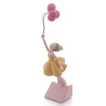 Figura Decorativa Wolff Boneca Balões 9,5cm x 33cm - Resina