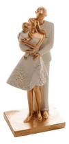 Figura Decorativa Wolff Família De Resina Branco 9cm X 20cm Figura Decorativa Wolff Família De Resina Branco 9cm X 20cm