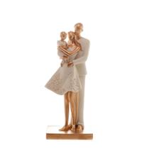 Figura Decorativa Wolff Família de Resina Branco 9cm x 20cm