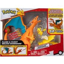 Figura Deluxe - Pokemon Charizard Chama e Vôo Com Pikachu - Sunny 3296