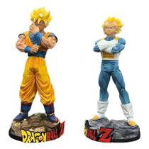 Figura Dragon Ball Z Super Saiyan Goku e Vegeta 30-32cm Figura Dragon Ball Z Super Saiyan Goku e Vegeta 30-32cm