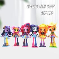 Figura Estátua Toy Cartoon Pony Girls 12-13 cm PVC ABS