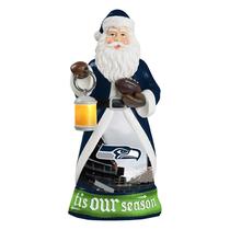 Figura FOCO Seattle Seahawks NFL Papai Noel com lanterna iluminada